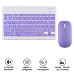 Kit Teclado + Mouse Inalámbrico Bluetooth Blanco - Real Plaza