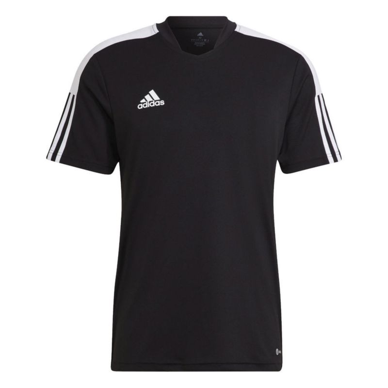 Stripes Tee Polera Adidas Hombre Negra Camiseta Deportiva Para