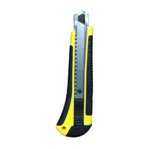 Cutter Profesional con 3 Laminas de Repuesto Cuchilla 18mm x 0.5 Amarillo