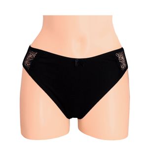 Bikini Pierna Alta Negro Peter Pan