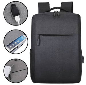 Mochila para Laptop con Puerto USB - Negra