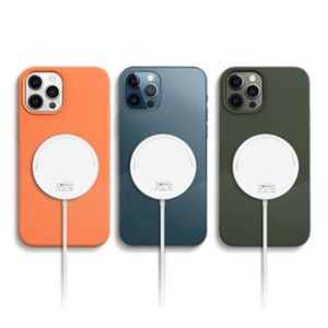 Cargador inalámbrico G mobile Magnético, tipo-C, compatible con Apple 12 y 13 Qi, cable largo 1m, blanco