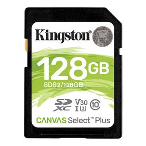 Tarjeta SD Kingston Canvas Select Plus 128GB Clase 10 U1 100MB/s