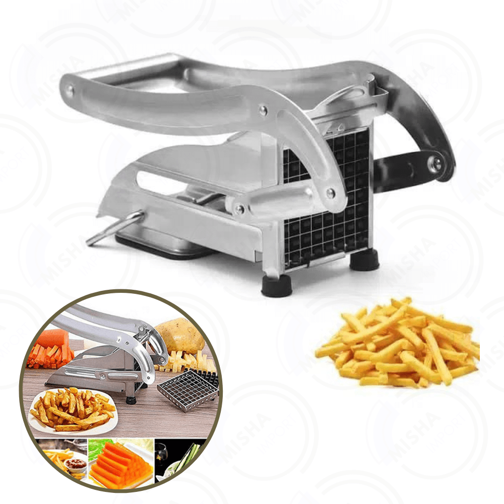YZJSSL Picadora comercial de patatas, máquina para hacer papas fritas a  mano, cortador de patatas fritas con cuchillas de acero inoxidable 304 de