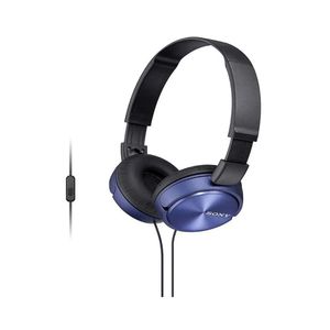 Audífono Sony MDR ZX310AP con Micrófono para Zoom y Skype Plegable Color Azul
