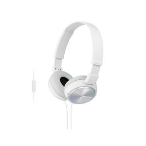 Audífono Sony MDR ZX310AP con Micrófono para Zoom y Skype Plegable Color Blanco