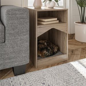 Mesa Auxiliar / Cama para Mascota Perro / Gato Bler Marrón 61cm