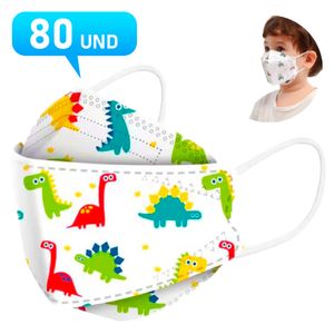 Mascarilla Fish Shape x80 Unidades Diseño Aleatorio para Niños