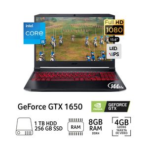 Laptop Gamer Acer Nitro 5 15.6" Intel Core i5 11400H 8GB RAM 1TB HDD + 256GB SSD GTX 1650 4GB Video