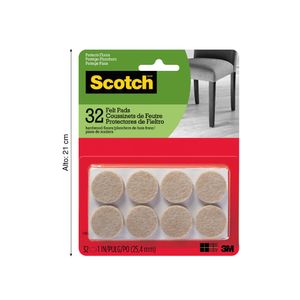 Scotch Felpa redonda SP802-NA Beige 1in 32/Pack