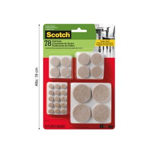Scotch Felpas redondas SP855-NA Beige 78/Pack
