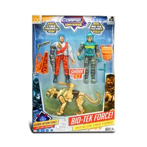 Figura Lanard Set De 2 Y Animal Robótico Bio-Tek Shark Vs Ice
