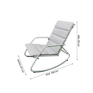 Silla de exterior mecedora Rocking verde Agave