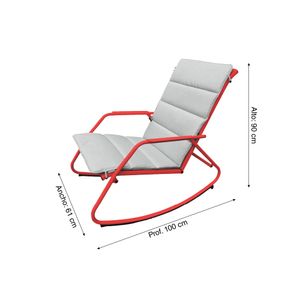 Silla de exterior mecedora Rocking rojo