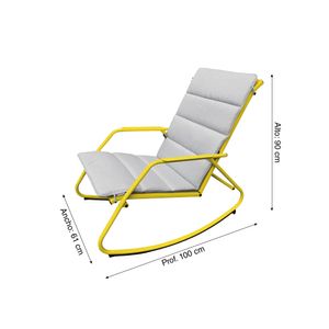 Silla de exterior mecedora Rocking amarillo