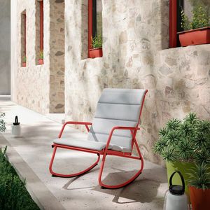 Silla de exterior mecedora Rocking rojo