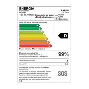 Rapiducha Eléctrica Bryant Óptima 5500W Blanco