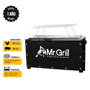 Caja China Mediana Mr. Grill Sr Acero Mixta + Parrilla