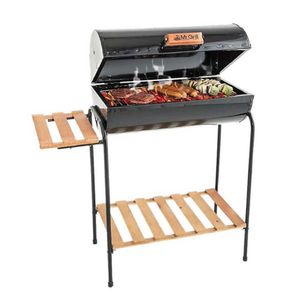 Parrilla Cilindrica Mr. Grill con Tapa + Mandil Bbq X3