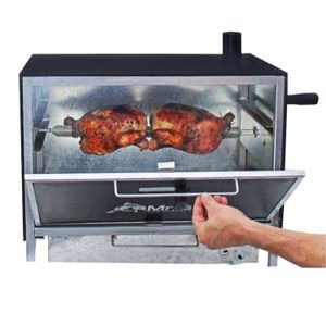 Horno Asador A La Brasa Mediano +Tabla De Picar Pig + Carbon + Kit Sal Maras+ Madil + Guantes