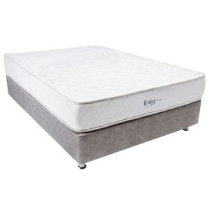 Cama EL CISNE Kaly 2 Plazas +Colchon + Box Tarima + 02 Almohadas