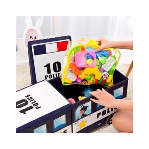 Caja Organizadora Puff Bus Niños Niñas Multiuso Rosado