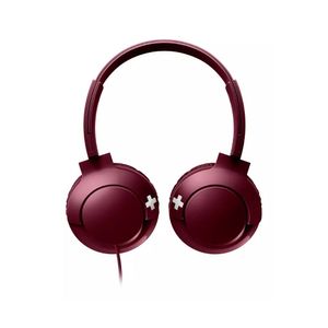 Audífono Philips SHL3075 Bass+ Supraurales Micrófono Color Rojo