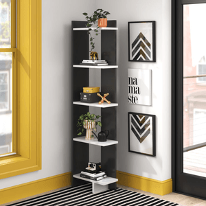 Estante Organizador Moderno Tolomeo Negro y Blanco