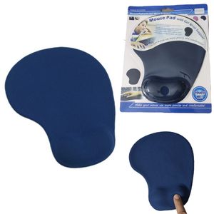 Mouse Pad Base Escritorio con Almohadilla en Gel Alta Calidad Azul Oscuro