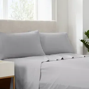 Set Sábanas 1800 Hilos King Home Brands Gris Claro