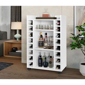 Mueble Bar para 16 Botellas Bonno Adega Blanco