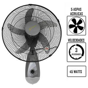 Ventilador de Pared 5 Aspas Acrílicas  IMACO FW450