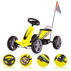 Carro a Pedal Ferrari Car Amarillo