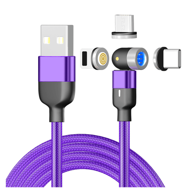 Cable Cargador Magnético 3A Greenport 540 MicroUsb Tipo C Ios