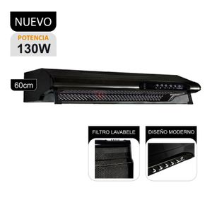 Campana Extractora 3 Velocidades CEI-602NE Negro