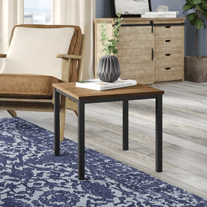 Mesa Auxiliar Industrial Kamoneé Nogal y Negro