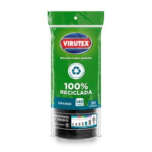 Bolsa negra de basura rollo 140l x 30 unidades