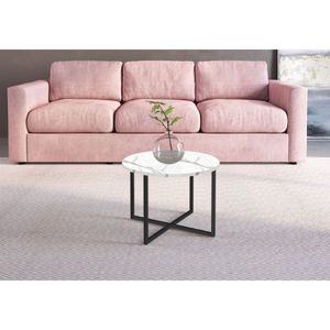 Mesa de Centro Málaga 50cm Negro/Blanco
