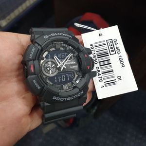 Reloj Casio G-Shock GA400-1B para Hombre Digital Analógico Luz Led Automática Negro Rojo