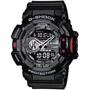 Reloj Casio G-Shock GA400-1B para Hombre Digital Analógico Luz Led Automática Negro Rojo