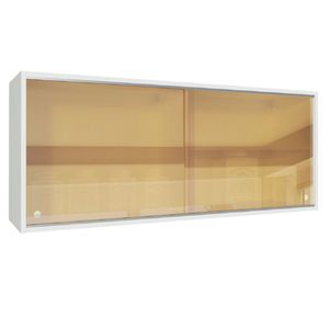 Alacena Madesa 2 Puertas Corredizas De Cristal 120cm Blanco