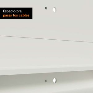 Centro De Entretenimiento Para Tv Madesa Alfa Hasta 60" Blanco