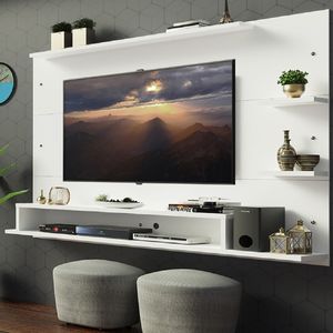 Centro De Entretenimiento Para Tv Madesa Alfa Hasta 60" Blanco