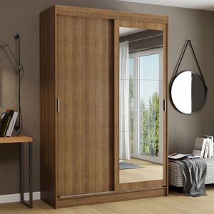 Ropero Tokio Madesa 2 Puertas Corredizas 1 Con Espejo Marron