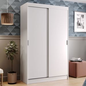 Ropero Tokio Madesa 2 Puertas Corredizas Y 2 Cajones Blanco