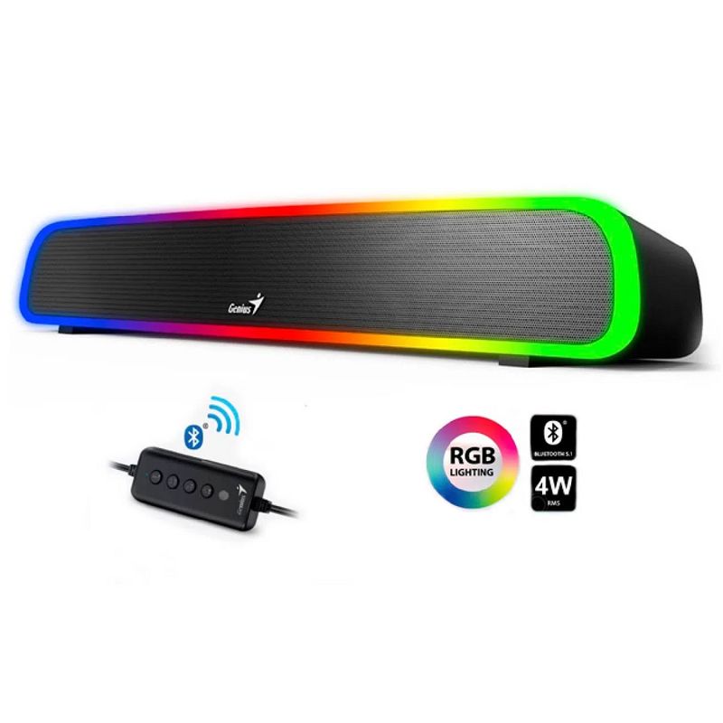 Parlante Genius USB SoundBar 200BT 4W Bluetooth RGB Lighting Real Plaza