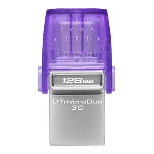 Memoria MicroDuo 3C USB/TIPO-C 3.2 G1 128GB Kingston Data Traveler, lila