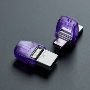 Memoria MicroDuo 3C USB/TIPO-C 3.2 G1 128GB Kingston Data Traveler, lila