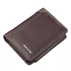 Billetera Hombre Cuero Baellerry Tarjetero con Cierre Monedero Café