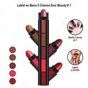 Labial en Barra 5 Colores Ever Beauty Color 01